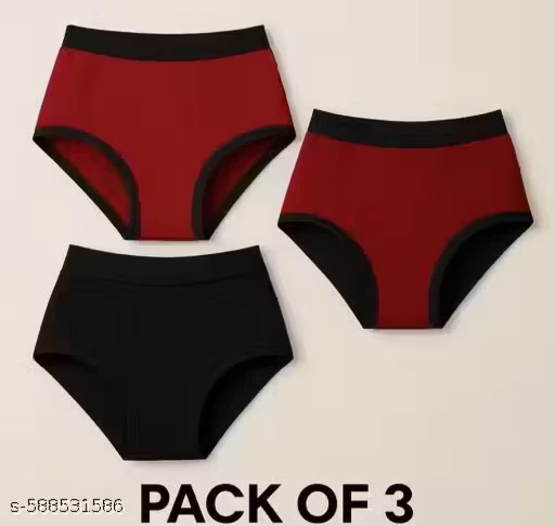 Pack of 3 Reusable period panty for women