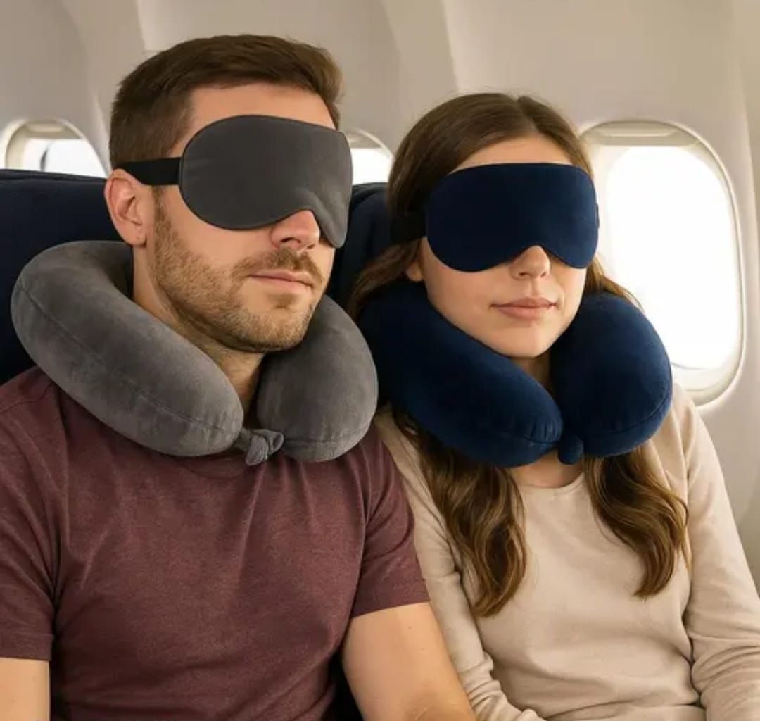 Neck Pillow with Eye Mask – Ultimate Travel Comfort