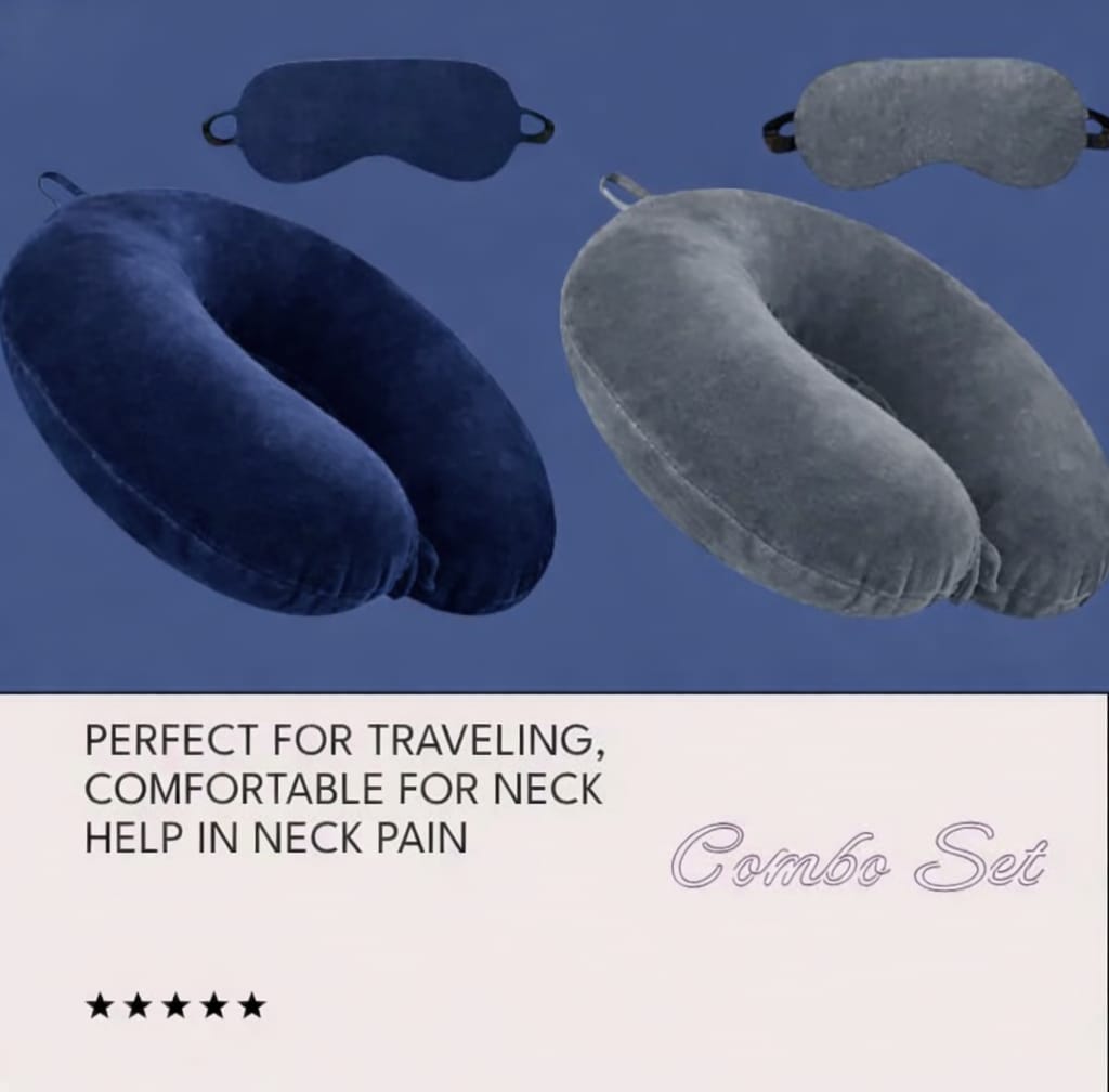 Neck Pillow with Eye Mask – Ultimate Travel Comfort